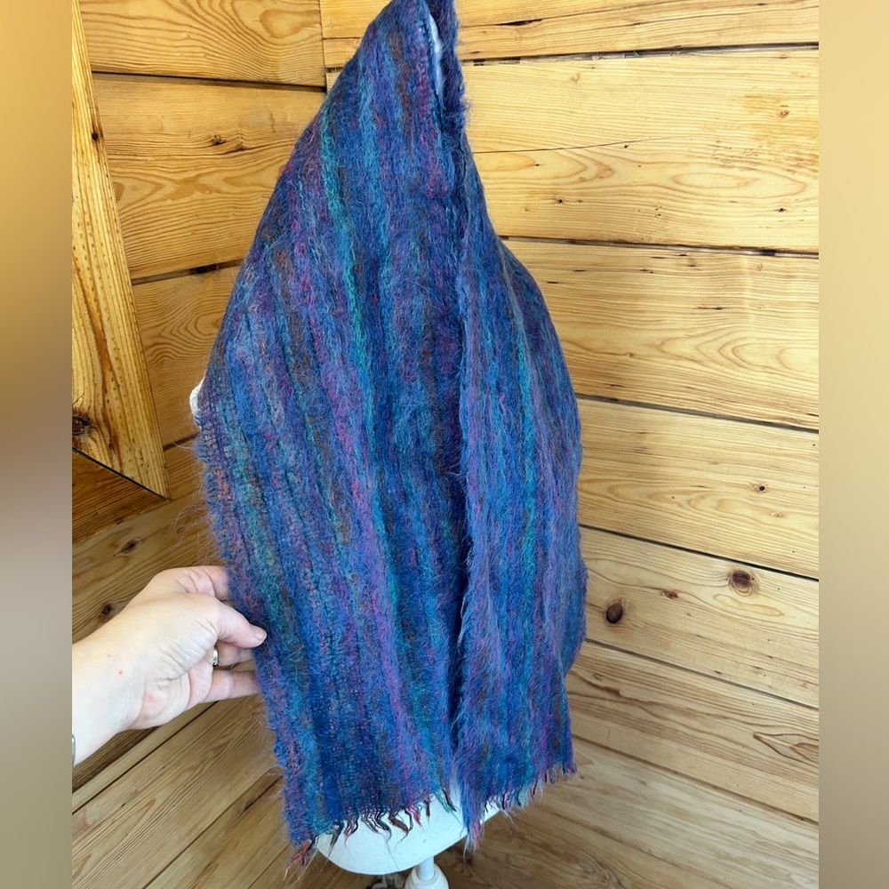 Mohair Handwoven‎ Purple Wool Scarf